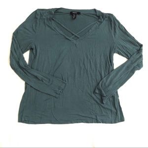 🌺 FOREVER 21 V-Neck Long Sleeve